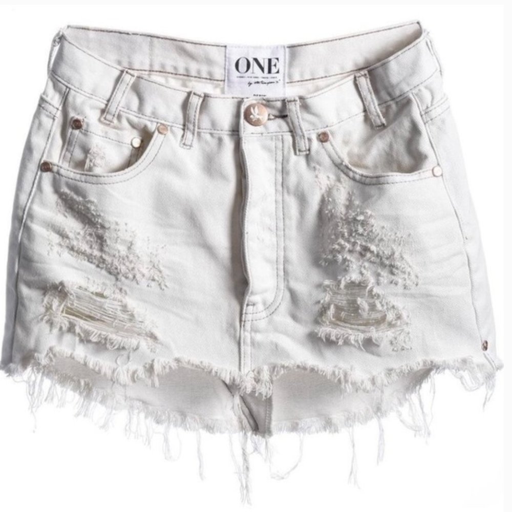 one teaspoon white mini skirt